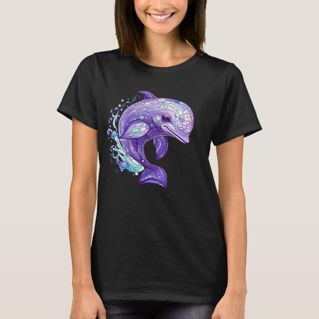 Fröhlicher Delfin T-Shirt (Vorderseite)