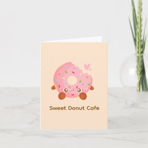 Fröhlicher Donut mit Streuseln Karte