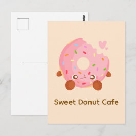 Fröhlicher Donut mit Streuseln Postkarte