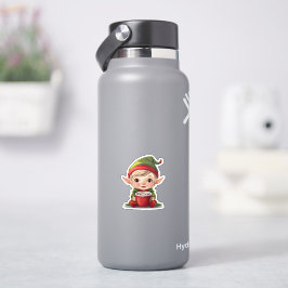 Fröhlicher Elf-Kakaoaufkleber Aufkleber