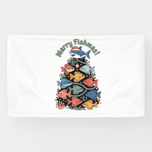 Fröhlicher Fisch-Weihnachten Weihnachtsbaum Fisch Banner