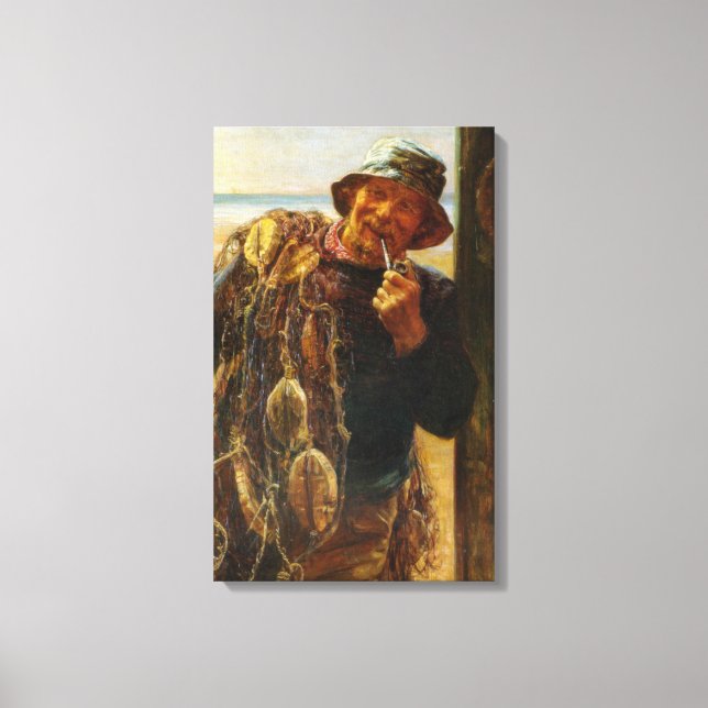 Fröhlicher Fischer (von Frederick Morgan) Leinwanddruck (Vorderseite)
