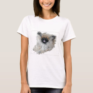 Fröhlicher fliegender Pekingese T-Shirt