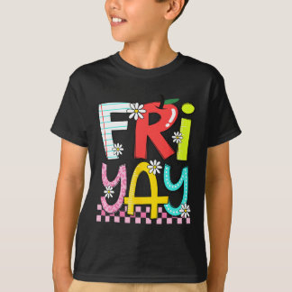 Fröhlicher Freitag Lustiger Freitag Lehrer Rückkeh T-Shirt