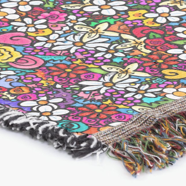 Fröhlicher Garten Groovy Decke (Ecke)