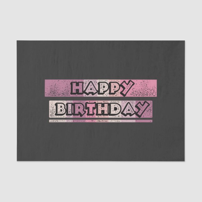fröhlicher Geburtstag Seidenpapier (Vorderseite)