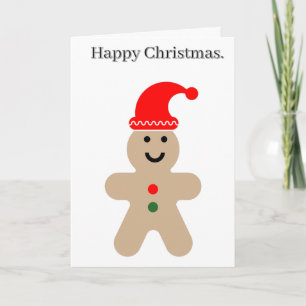 Fröhlicher Gingerbread-Mann Editierbare Weihnachte Karte