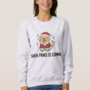Fröhlicher Golden Retriever Hund im Santa-Outfit W Sweatshirt
