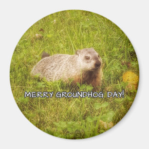 Fröhlicher Groundhog Day-Magnet Magnet