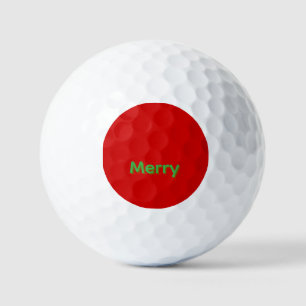 Fröhlicher grüner Name auf Rot Golfball