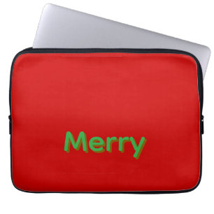 Fröhlicher grüner Name auf Rot Laptopschutzhülle