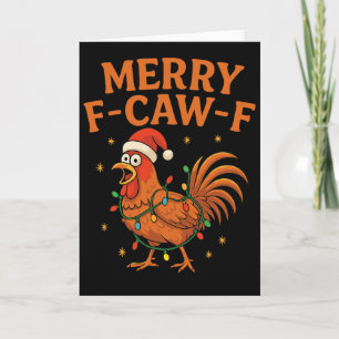 Fröhlicher Hähner Hahn Lustiges Huhn Weihnachten E Karte