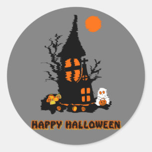 Fröhlicher Halloween-Aufkleber Runder Aufkleber