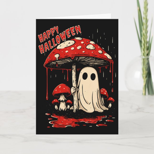 Fröhlicher Halloween-Geist  Karte (Vorderseite)