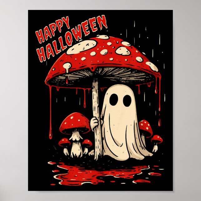 Fröhlicher Halloween-Geist  Poster (Vorne)