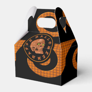Fröhlicher Halloween Orange Totenkopf Giebel Gesch Geschenkschachtel