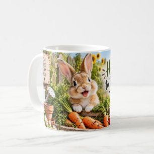 Fröhlicher Hase Hier Hase Tasse