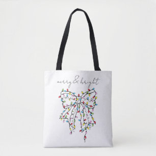 Fröhlicher & Helle Koketten-Weihnachtslichter-Boge Tasche