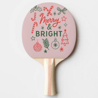 Fröhlicher & Heller Retro-Weihnachtsstrumpf | Fest Tischtennis Schläger