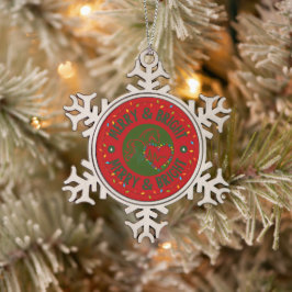 Fröhlicher & Heller Schneeflocken-Schmuck Schneeflocken Zinn-Ornament