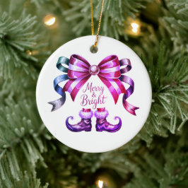 Fröhlicher & Heller Weihnachtsfestschmuck Keramik Ornament