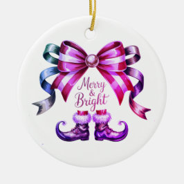 Fröhlicher & Heller Weihnachtsfestschmuck Keramik Ornament