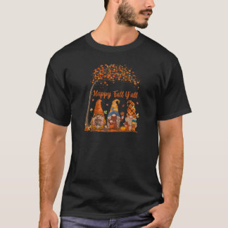 Fröhlicher Herbst euch alle Gnom Herbst-Gnome Kürb T-Shirt