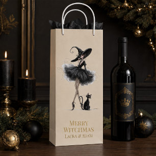 Fröhlicher Hexen-Wein-Geschenkbox – Gothic Hexe & Geschenktüte Für Weinflaschen