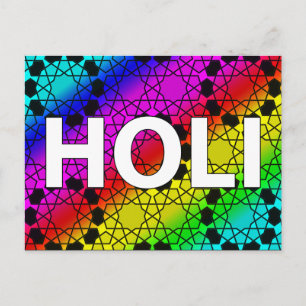 fröhlicher Holi : Festival der Farbe und des Frühl Postkarte