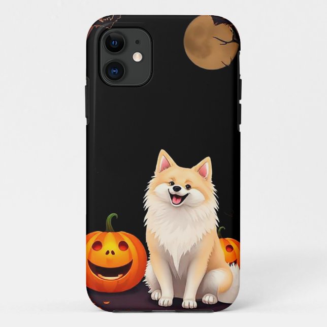 Fröhlicher Hund im Stile eines Cartoon Case-Mate iPhone Hülle (Rückseite)