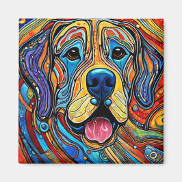 Fröhlicher Hund Magnet