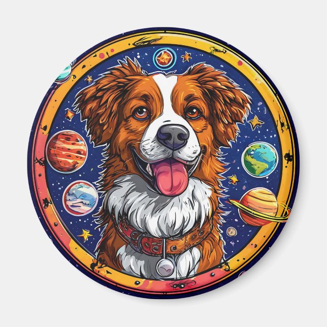 Fröhlicher Hund Magnet (Vorne)