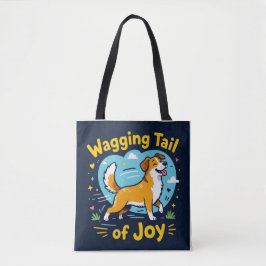 Fröhlicher Hundeliebhaber-Totebag mit wedelndem Sc Tasche