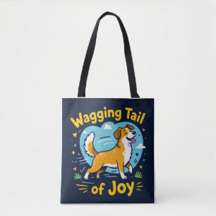 Fröhlicher Hundeliebhaber-Totebag mit wedelndem Sc Tasche