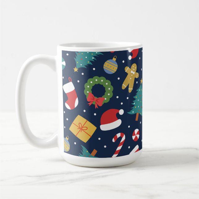 Fröhlicher Jumble-Becher Kaffeetasse (Links)