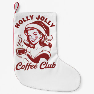Fröhlicher Kaffeeclub Sarkastisches Weihnachten Kleiner Weihnachtsstrumpf