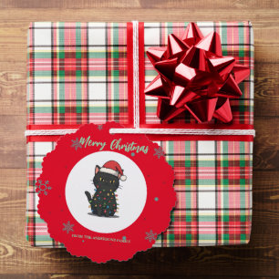 Fröhlicher Katzen-Weihnachtsbaum-Kätzchen CatMAS S Ornament Karte