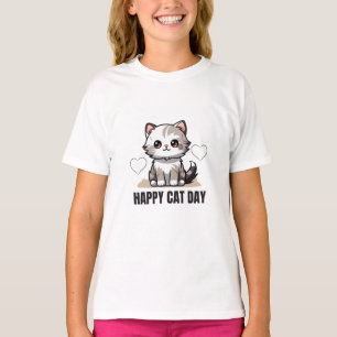 Fröhlicher Katzentag T-Shirt