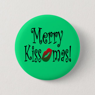 Fröhlicher Kissmas Knopf Button