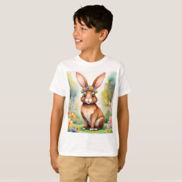 Fröhlicher kleiner brauner Hase 1, Ostern T-Shirt