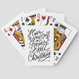 Fröhlicher kleiner Weihnachts-Minimal-Telefon-Schu Spielkarten