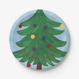 Fröhlicher kleiner Weihnachtspapier-Teller Pappteller