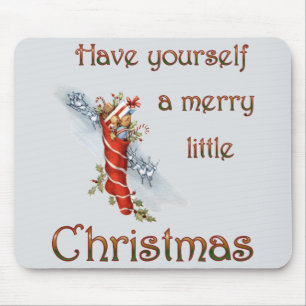 Fröhlicher kleiner Weihnachtsstrumpf Mousepad
