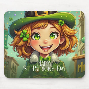 Fröhlicher Kobold - St. Patrick's Day Lucky Char Mousepad