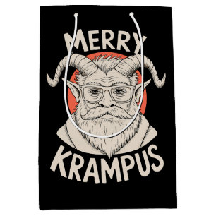 Fröhlicher Krampus Mythischer Weihnachten Xmas Fei Mittlere Geschenktüte