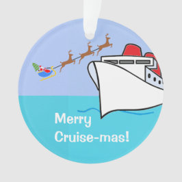 Fröhlicher Kreuzfahrt-mas versenden und Sankt Ornament