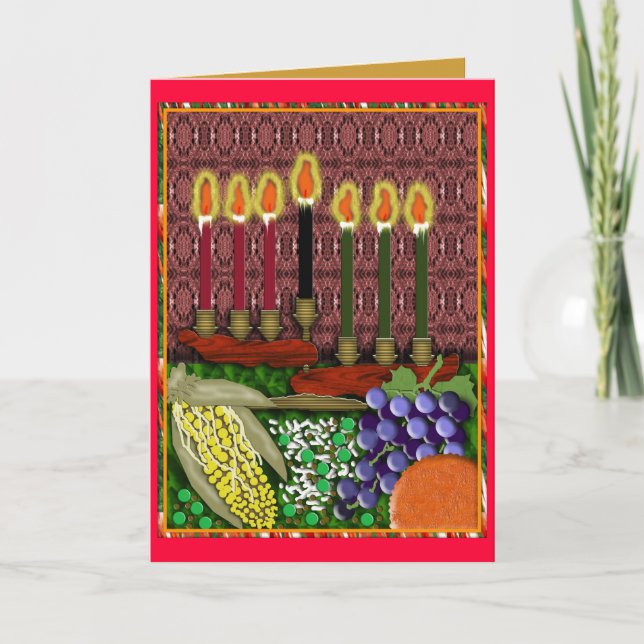 fröhlicher Kwanzaa Feiertagskarte (Vorderseite)