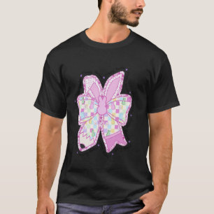 Fröhlicher Lehrer Kokette Schleife Kaninchen Eier T-Shirt