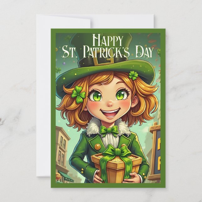 Fröhlicher Leprechaun - St. Patrick's Day Lucky Ch (Vorderseite)