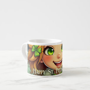 Fröhlicher Leprechaun - St. Patrick's Day Lucky Ch Espressotasse